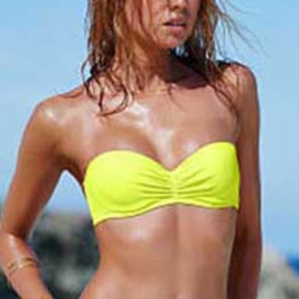 Victoria Secret flirt bandeau bikini 36B yellow